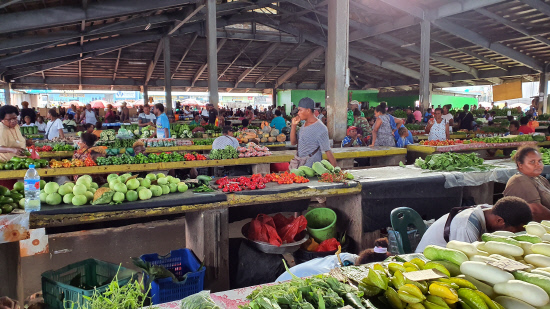 센트럴마켓에 진열돼 있는 풍성한 과일