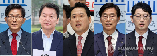 국힘, <b>김문수</b>·장동혁·안철수·조경태·주진우 당권 5파전 개막