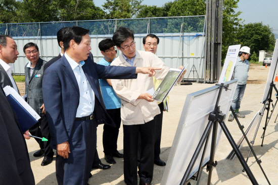 박완수시장 시운학부 공사 현장 점검2